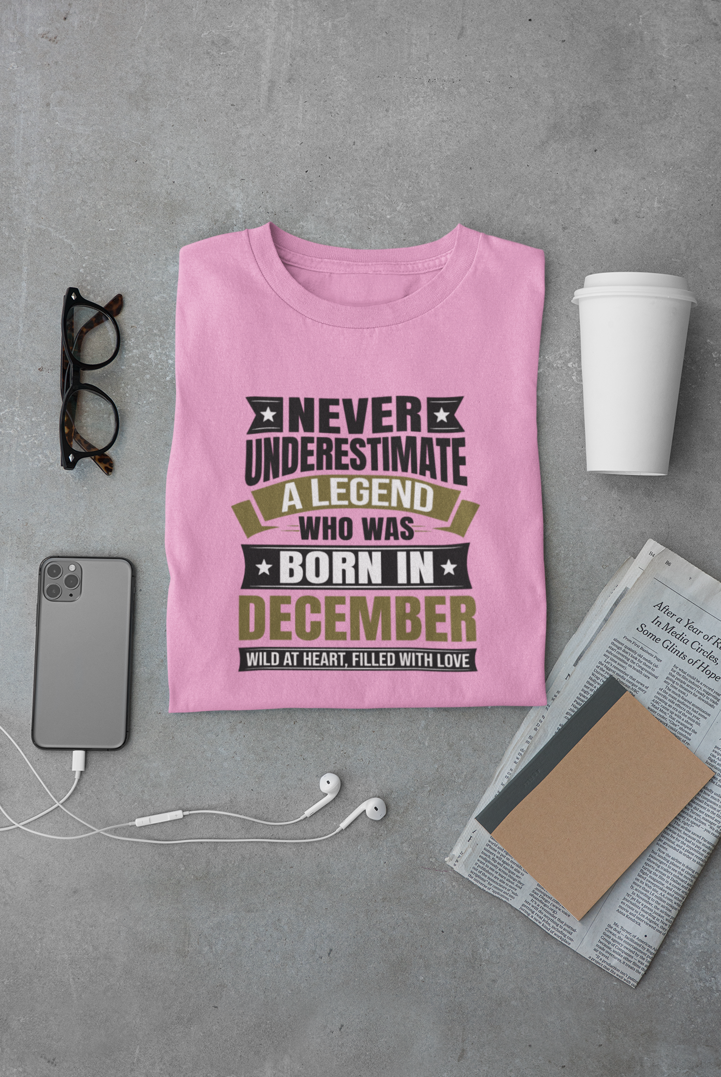 Never Underestimate a Legend Born in December Limited Edition Regular T-shirt