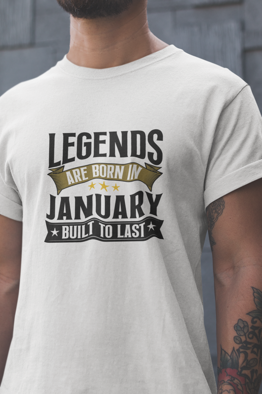 Legend are Born in January Regular Classic Unisex T-shirt